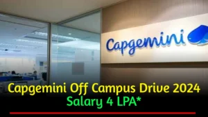 Capgemini Off Campus Drive 2024